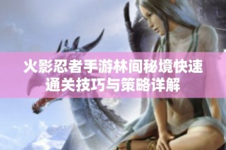 火影忍者手游林间秘境快速通关技巧与策略详解