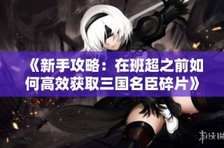 《新手攻略：在班超之前如何高效获取三国名臣碎片》