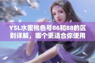 YSL水蜜桃色号86和88的区别详解，哪个更适合你使用呢
