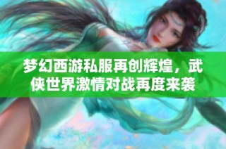 梦幻西游私服再创辉煌，武侠世界激情对战再度来袭