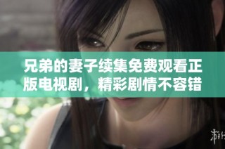 兄弟的妻子续集免费观看正版电视剧，精彩剧情不容错过