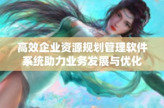 高效企业资源规划管理软件系统助力业务发展与优化