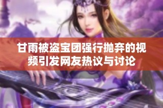 甘雨被盗宝团强行抛弃的视频引发网友热议与讨论