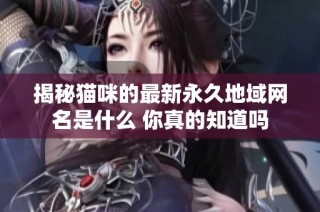 揭秘猫咪的最新永久地域网名是什么 你真的知道吗