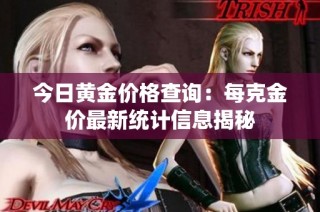 今日黄金价格查询：每克金价最新统计信息揭秘