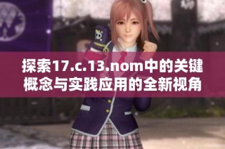 探索17.c.13.nom中的关键概念与实践应用的全新视角与解读