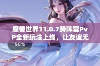 魔兽世界11.0.7跨阵营PvP全新玩法上线，让友谊无界限尽情战斗