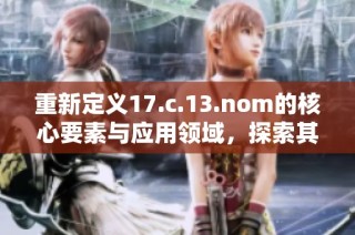 重新定义17.c.13.nom的核心要素与应用领域，探索其在实际工作中的重要性与影响力