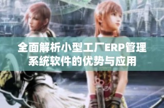 全面解析小型工厂ERP管理系统软件的优势与应用