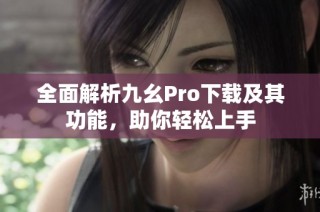 全面解析九幺Pro下载及其功能，助你轻松上手