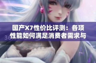 国产X7性价比评测：各项性能如何满足消费者需求与预期