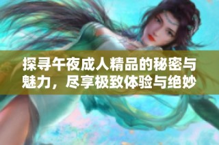 探寻午夜成人精品的秘密与魅力，尽享极致体验与绝妙时光