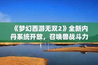 《梦幻西游无双2》全新内丹系统开放，召唤兽战斗力再升级！
