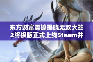 东方财富震撼揭晓无双大蛇2终极版正式上线Steam并支持中文