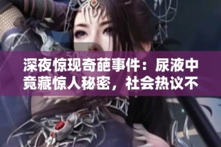 深夜惊现奇葩事件：尿液中竟藏惊人秘密，社会热议不断