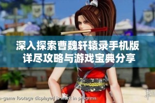 深入探索曹魏轩辕录手机版 详尽攻略与游戏宝典分享