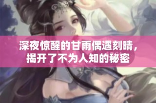 深夜惊醒的甘雨偶遇刻晴，揭开了不为人知的秘密