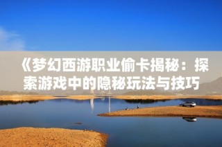《梦幻西游职业偷卡揭秘：探索游戏中的隐秘玩法与技巧》