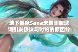 地下偶像Sana未增删版歌词引发热议与讨论的原因分析