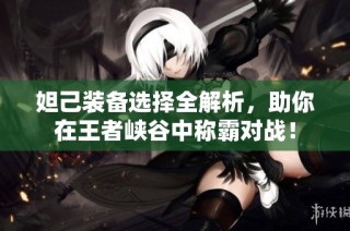 妲己装备选择全解析，助你在王者峡谷中称霸对战！