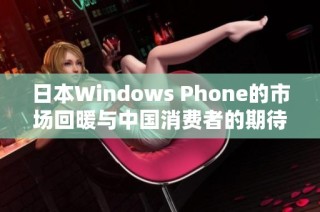 日本Windows Phone的市场回暖与中国消费者的期待分析