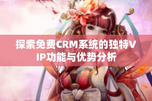 探索免费CRM系统的独特VIP功能与优势分析