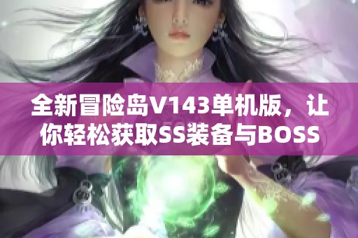 全新冒险岛V143单机版，让你轻松获取SS装备与BOSS挑战宝典