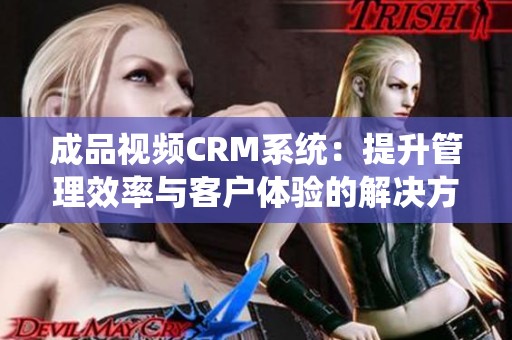 成品视频CRM系统：提升管理效率与客户体验的解决方案