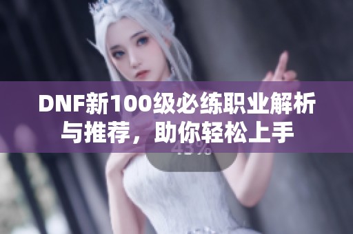 DNF新100级必练职业解析与推荐，助你轻松上手