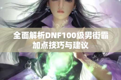 全面解析DNF100级男街霸加点技巧与建议