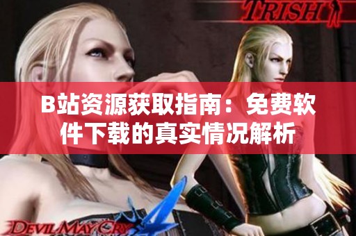 B站资源获取指南：免费软件下载的真实情况解析