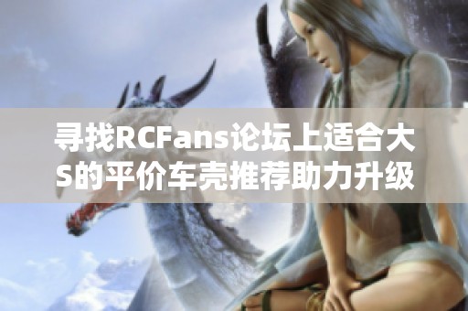 寻找RCFans论坛上适合大S的平价车壳推荐助力升级