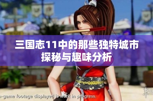 三国志11中的那些独特城市探秘与趣味分析