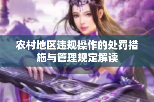 农村地区违规操作的处罚措施与管理规定解读