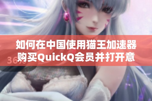 如何在中国使用猫王加速器购买QuickQ会员并打开意大利软件