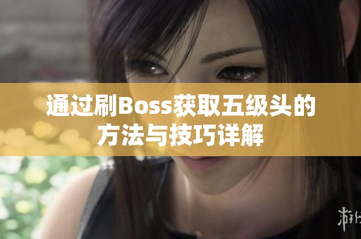 通过刷Boss获取五级头的方法与技巧详解