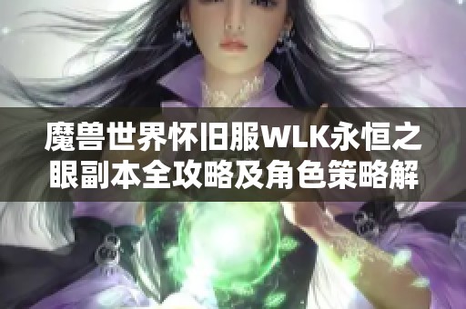 魔兽世界怀旧服WLK永恒之眼副本全攻略及角色策略解析