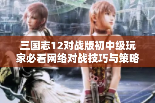 三国志12对战版初中级玩家必看网络对战技巧与策略全面解析