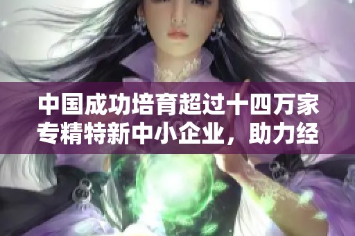 中国成功培育超过十四万家专精特新中小企业，助力经济高质量发展和创新创业环境优化