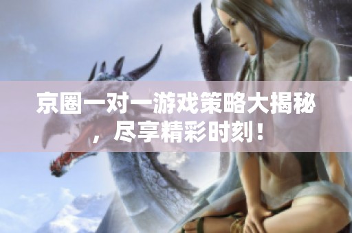 京圈一对一游戏策略大揭秘，尽享精彩时刻！