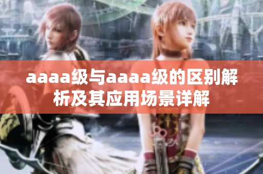 aaaa级与aaaa级的区别解析及其应用场景详解