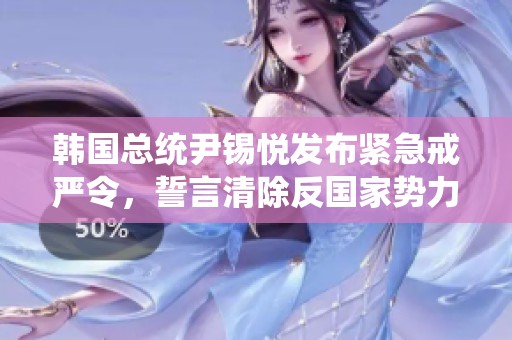 韩国总统尹锡悦发布紧急戒严令，誓言清除反国家势力以维护国家安全