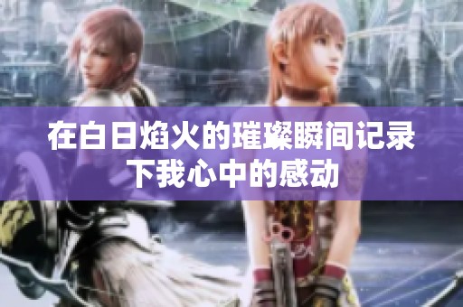 在白日焰火的璀璨瞬间记录下我心中的感动