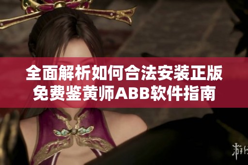 全面解析如何合法安装正版免费鉴黄师ABB软件指南