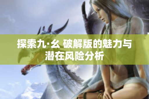 探索九·幺 破解版的魅力与潜在风险分析