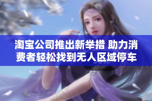 淘宝公司推出新举措 助力消费者轻松找到无人区域停车新体验