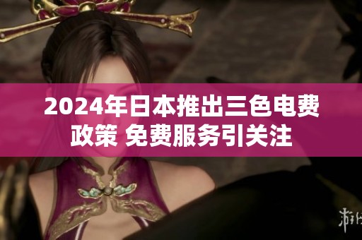 2024年日本推出三色电费政策 免费服务引关注