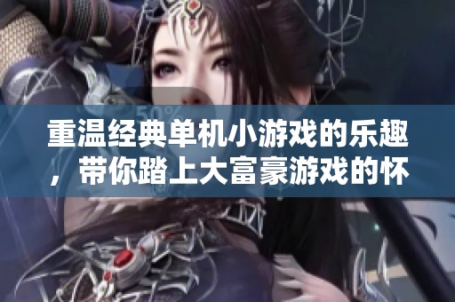 重温经典单机小游戏的乐趣，带你踏上大富豪游戏的怀旧之旅与温情体验