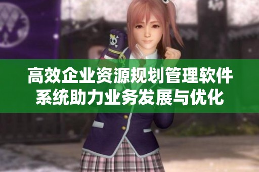 高效企业资源规划管理软件系统助力业务发展与优化