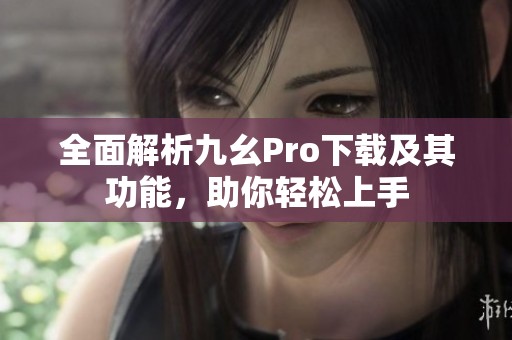全面解析九幺Pro下载及其功能，助你轻松上手